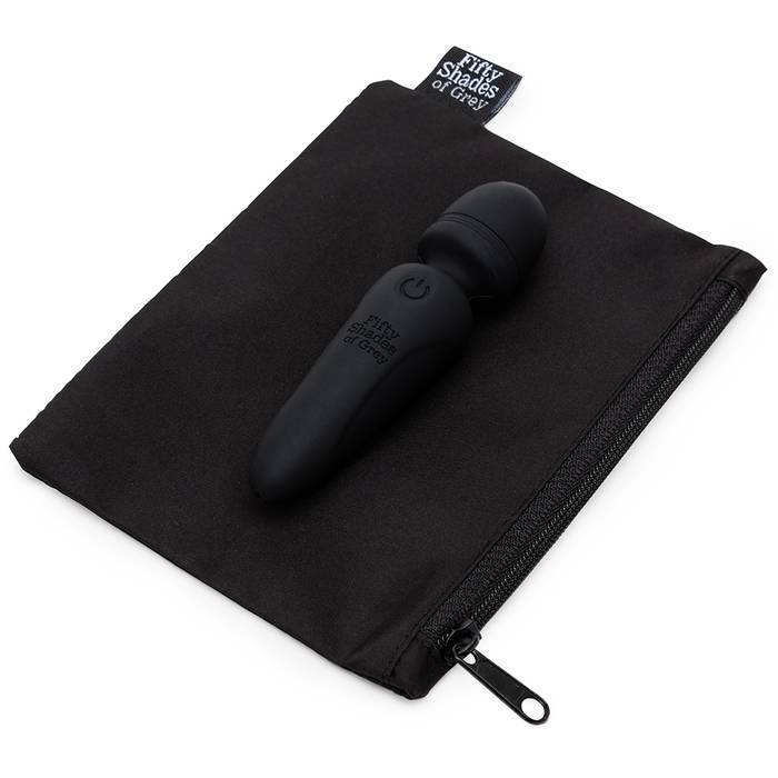 Fifty Shades of Grey - Sensation Rechargeable Mini Wand Vibrator (Black) FSG1164 CherryAffairs