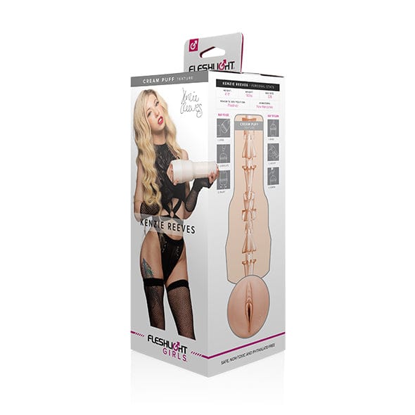 Fleshlight - Fleshlight Girls Kenzie Reeves Signature Vagina Masturbator (Cream Puff)    Masturbator Vagina (Non Vibration)