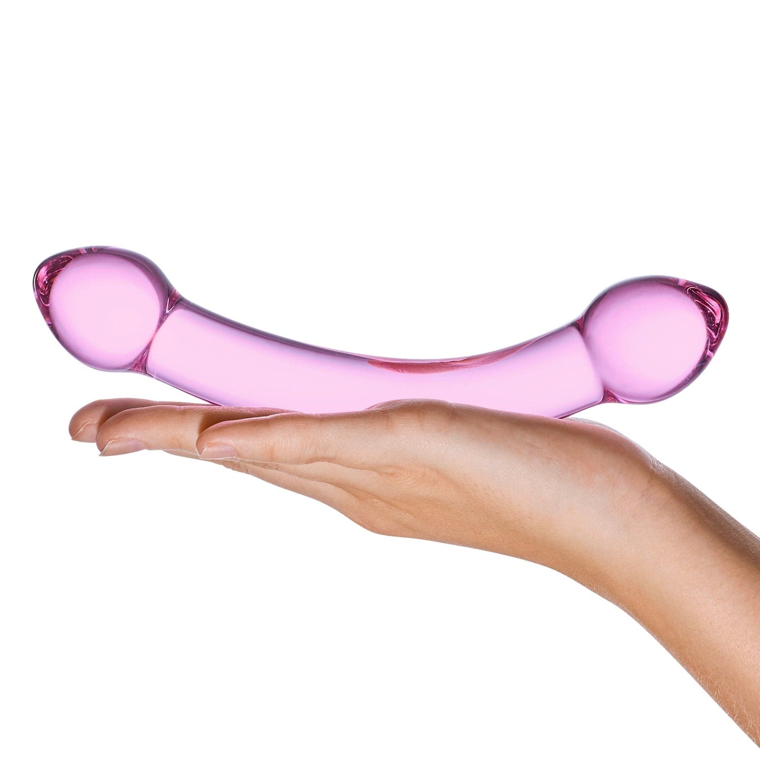Glas - Double Trouble Hand Blown Glass Dildo 7.25" (Purple)    Glass Dildo (Non Vibration)