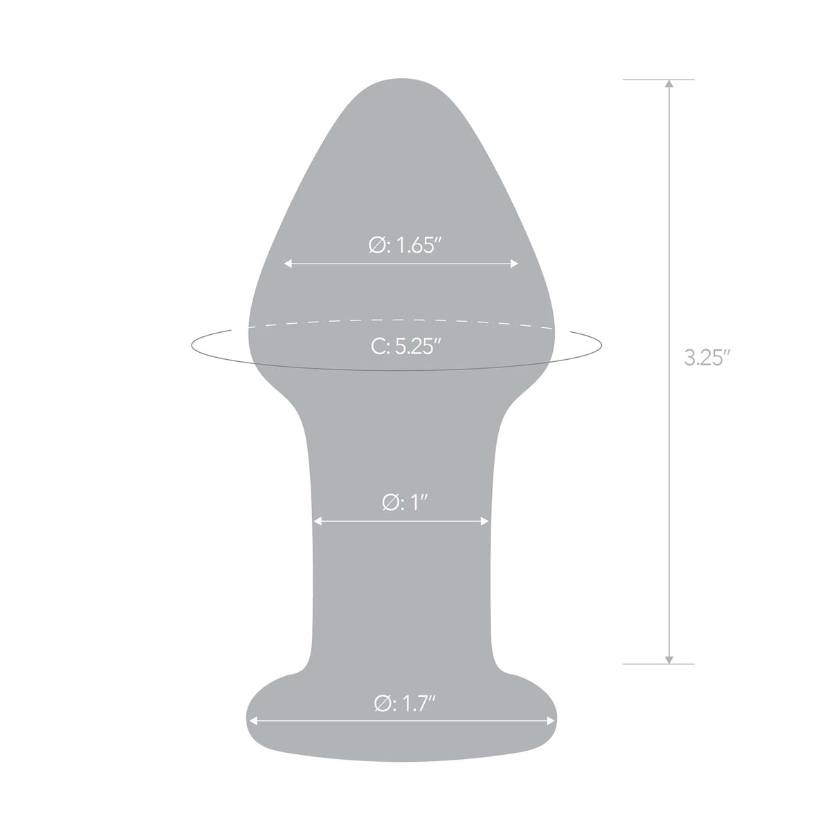 Glas - Over Easy Glass Butt Plug 3.5" (Orange) - CherryAffairs.sg
