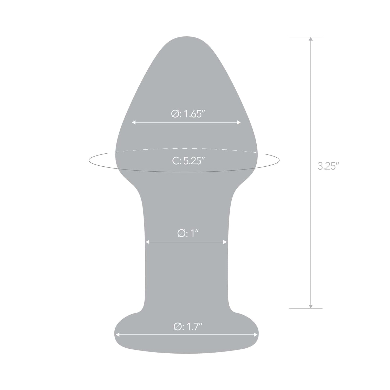 Glas - Over Easy Glass Butt Plug 3.5" (Orange) - CherryAffairs.sg