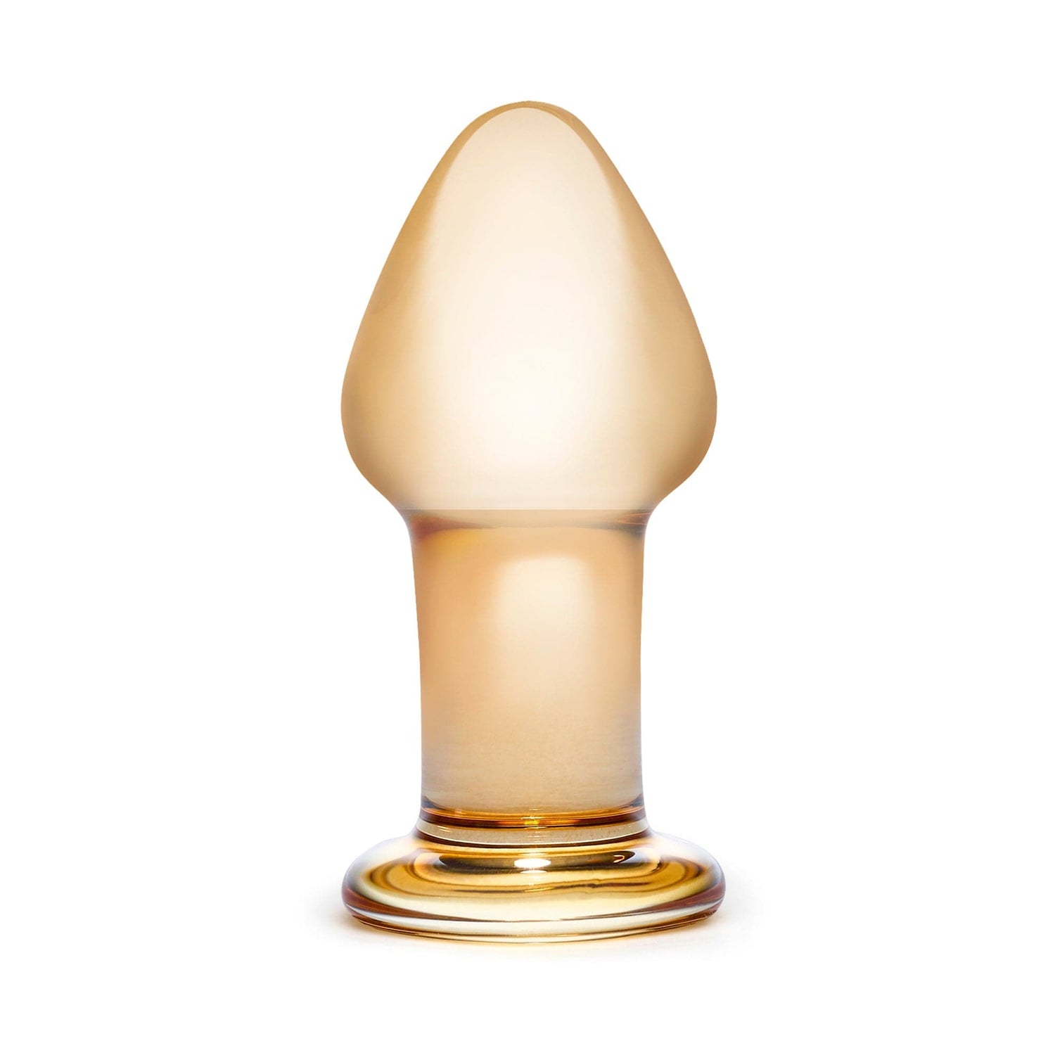Glas - Over Easy Glass Butt Plug 3.5" (Orange) - CherryAffairs.sg