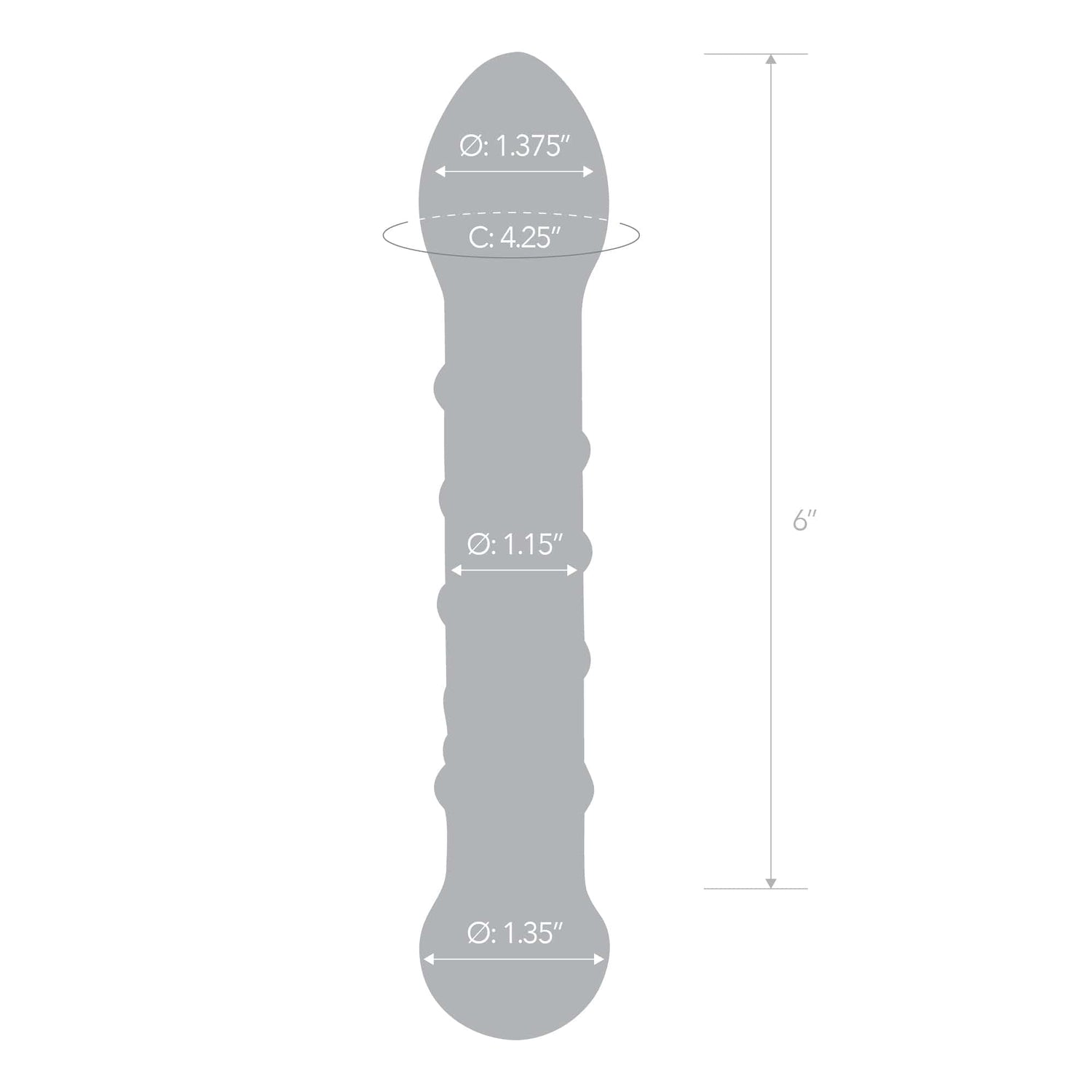 Glas - Spiral Staircase Full Tip Glass Dildo 7.25" (Clear)    Glass Dildo (Non Vibration)
