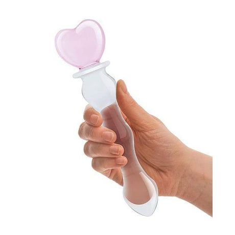 Glas - Sweetheart Glass Dildo 8" (Pink/Clear) GL1030 CherryAffairs