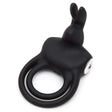 Love Honey - Happy Rabbit Rechargeable Love Ring (Black) LH1017 CherryAffairs