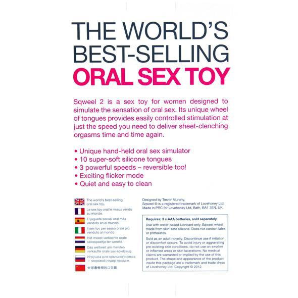 Lovehoney - Sqweel 2 Oral Sex Toy Clit Massager - CherryAffairs.sg