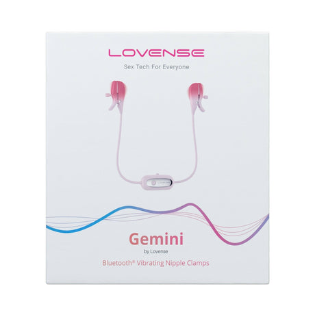 Lovense - Gemini App-Controlled Vibrating Nipple Clamps (Pink)    Nipple Clamps (Vibration) Rechargeable