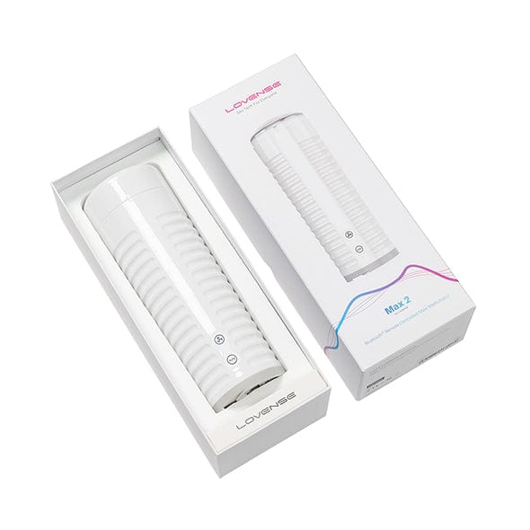 Lovense - Max 2 App-Controlled Male Masturbator (White)    Masturbator Soft Stroker (Vibration) Rechargeable