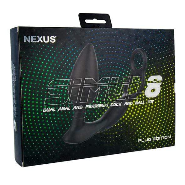 Nexus - Simul8 Plug Edition Vibrating Dual Anal Cock and Ball Toy (Black) NE1051 CherryAffairs