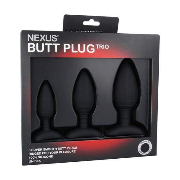 Nexus - Unisex Silicone Butt Plug Trio (Black) NE1049 CherryAffairs