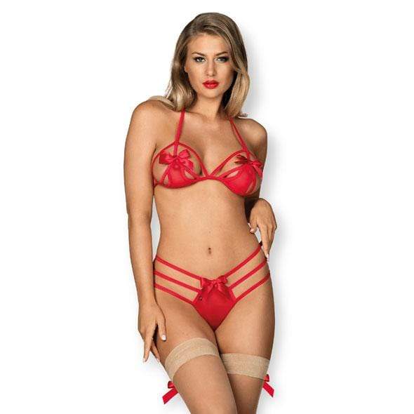 Obsessive - Giftella 2 pcs Lingerie Set S/M (Red) OB1076 CherryAffairs