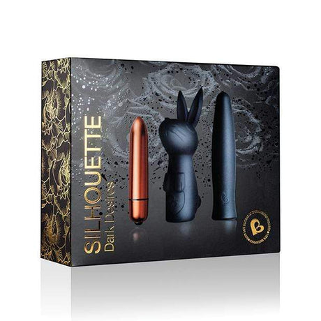 RocksOff - Silhouette Dark Desires Vibrator Kit (Gold) RO1065 CherryAffairs