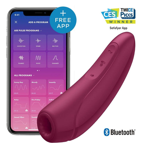 Satisfyer - Curvy 1+ 應用程式控制的陰蒂氣流刺激震動器