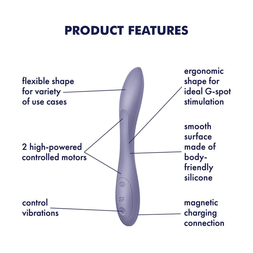 Satisfyer - Flex 2 G-Spot Vibrator (Violet)    G Spot Dildo (Vibration) Rechargeable
