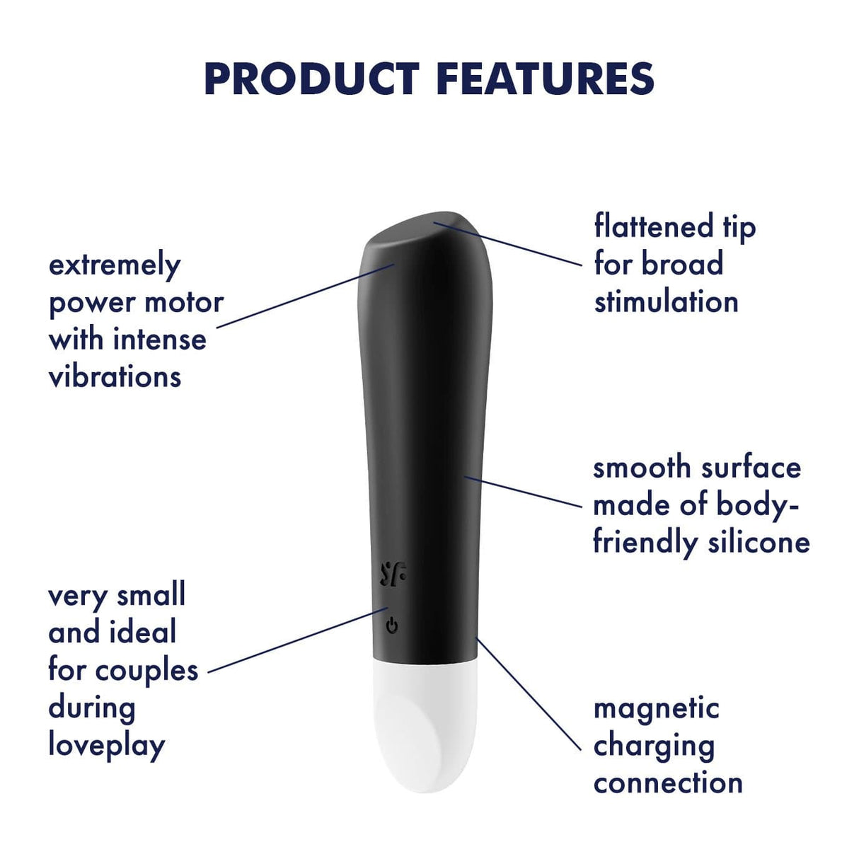 Satisfyer - Ultra Power Bullet 2 Vibrator (Black) STF1182 CherryAffairs