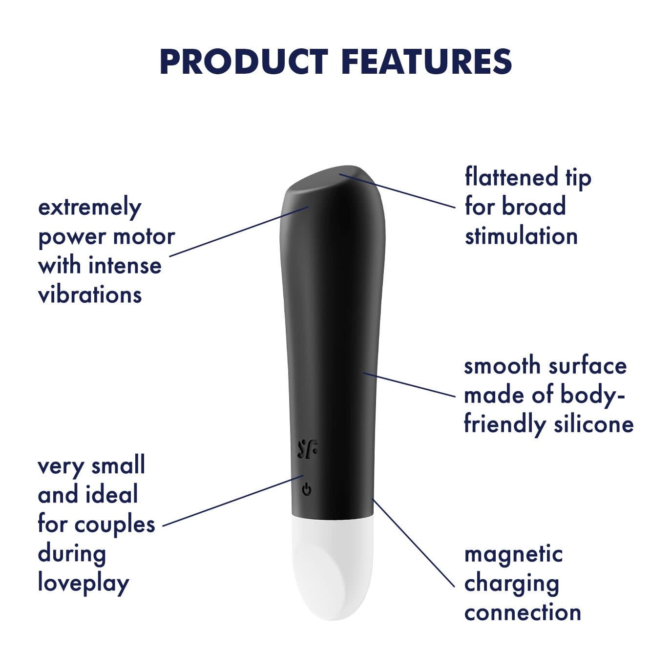 Satisfyer - Ultra Power Bullet 2 Vibrator (Black) STF1182 CherryAffairs