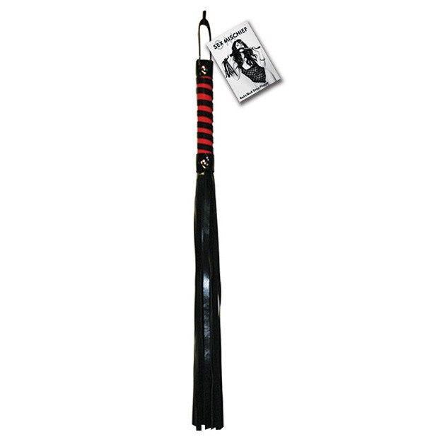 Sex and Mischief - Stripe Flogger (Black) SM1021 CherryAffairs