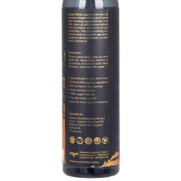 Sliquid - Shine Organic Unscented Intimate Toy Cleaner  8.5 oz (Black) SL1034 CherryAffairs