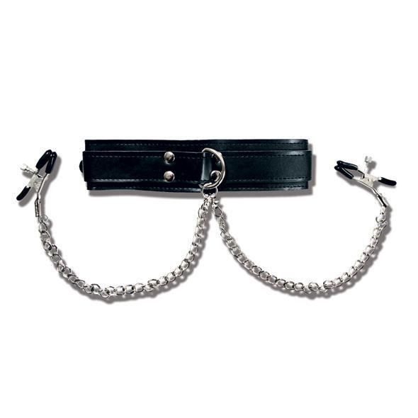 Sportsheets - Collar with Nipple Clamps - CherryAffairs.sg