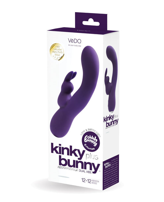 VeDO - Kinky Bunny Plus 可充电兔耳双震自慰器（紫色）