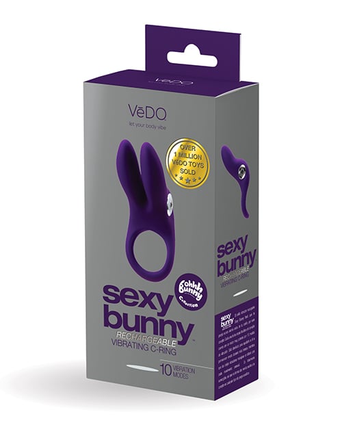 VeDO - Sexy Bunny 可充电振动阴茎环（紫色）