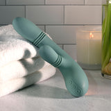Evolved - Rub Me Tender Rechargeable Rabbit Vibrator (Green)