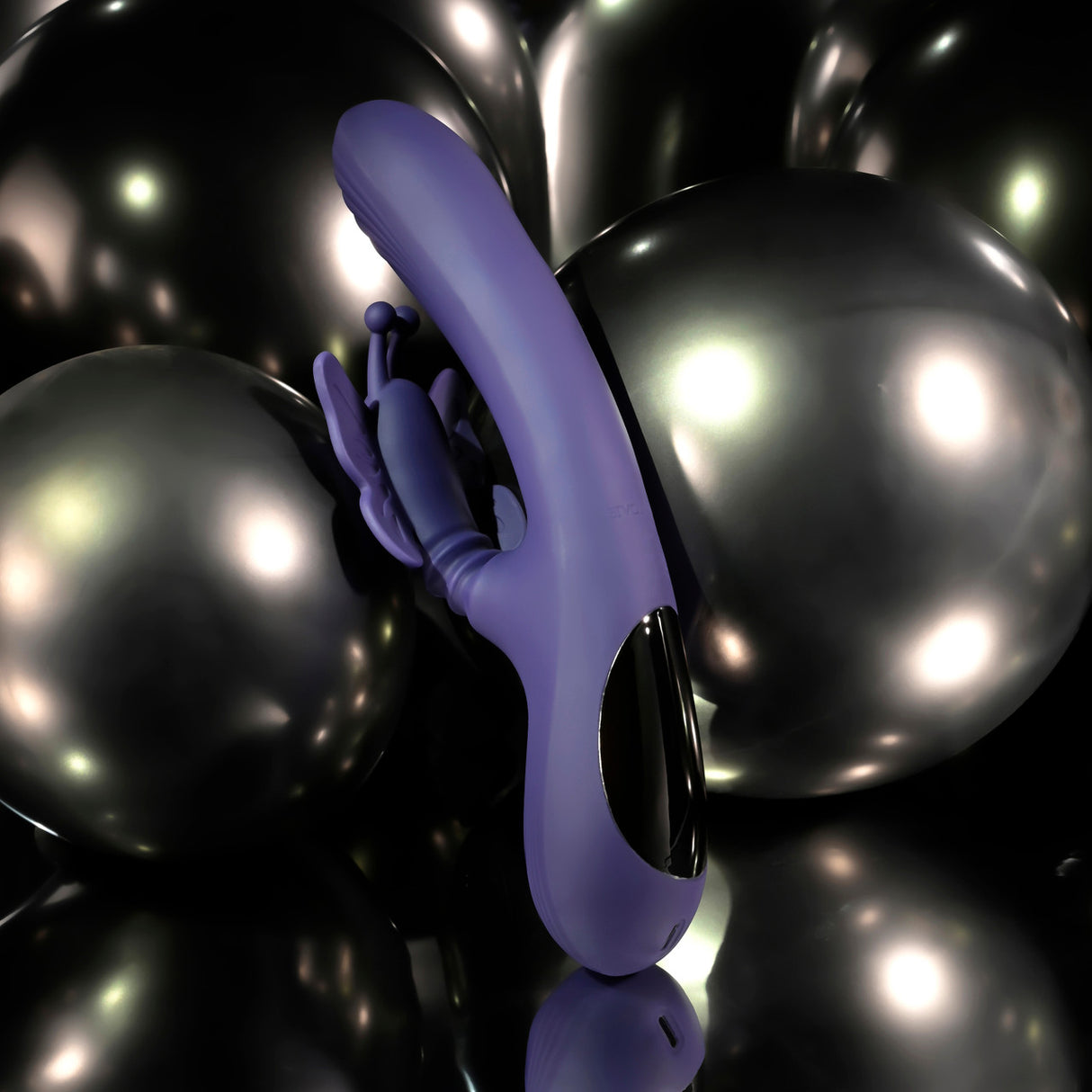 Evolved - Wings of Frenzy Rechargeable Rabbit Vibrator (Purple)