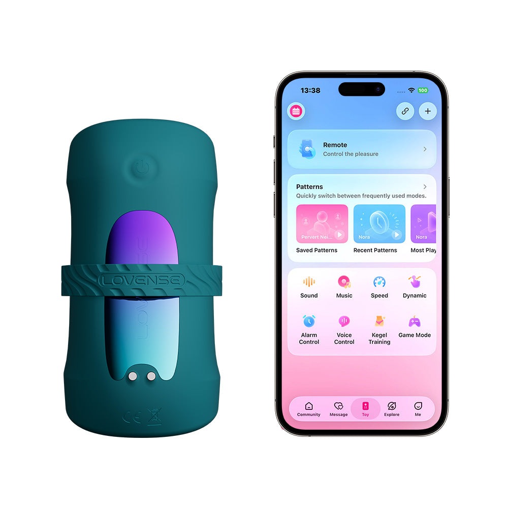 Lovense - Gush 2 Motion App-Controlled Glans Massager Stroker (Green)