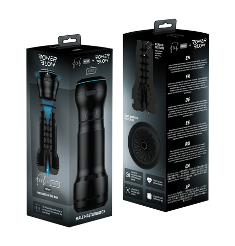 Kiiroo - PowerBlow & Feel Pocket 应用控制吸吮自慰器套装（黑色）