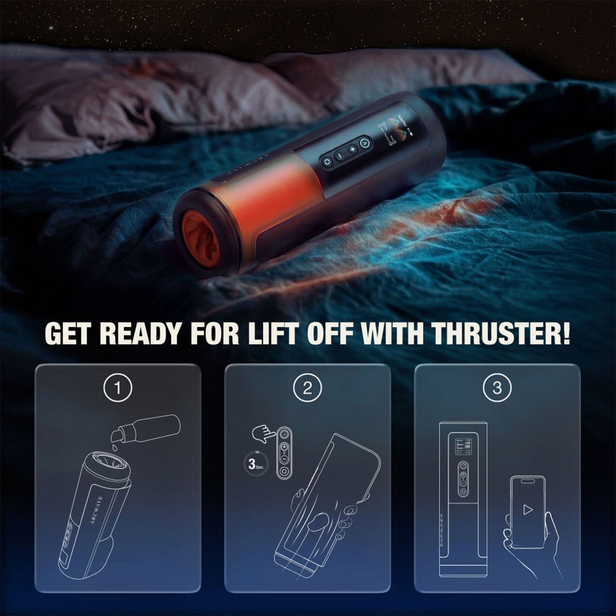 Arcwave - Thruster App Controlled Thrusting and Rotating Stroker Masturbator AW1019 CherryAffairs