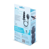 B-Vibe - Beaded Inflatable Anal Plug with HandPump (Black) BV1023 CherryAffairs