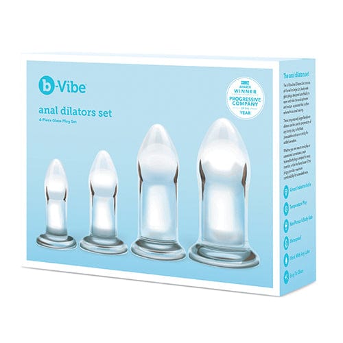 B-Vibe - Glass Anal Dilator Set 4 Pieces (Clear)    Glass Anal Plug (Non Vibration)