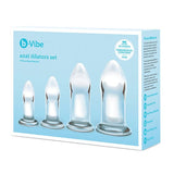 B-Vibe - Glass Anal Dilator Set 4 Pieces (Clear)    Glass Anal Plug (Non Vibration)