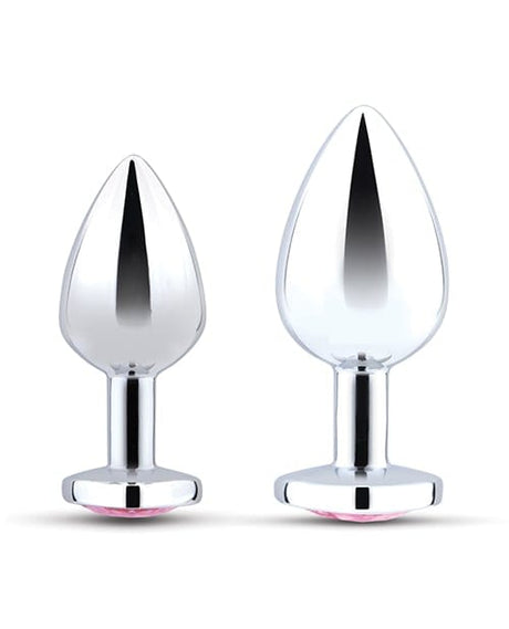 B-Vibe - Jewel Heart Metal Anal Plug Training Set (Silver) BV1025 CherryAffairs