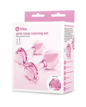 B-Vibe - Pink Roses Silicone Anal Plug Training Set (Pink) BV1036 CherryAffairs