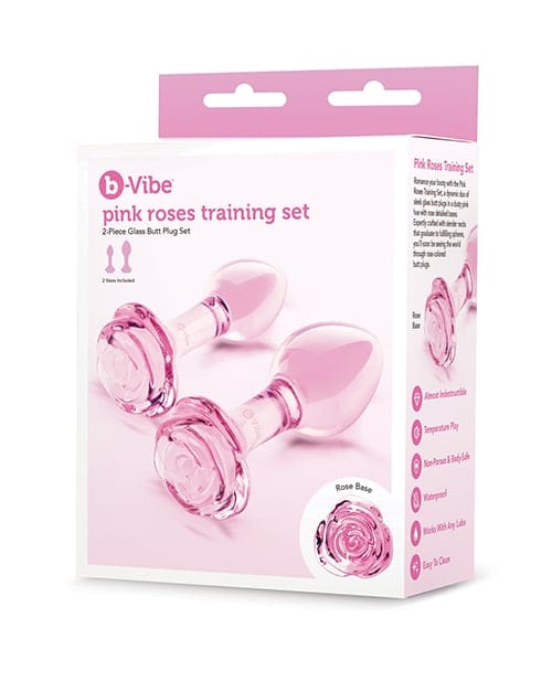 B-Vibe - Pink Roses Silicone Anal Plug Training Set (Pink) BV1036 CherryAffairs