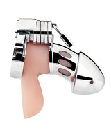Blue Line - Obedience Metal Chastity Cage (Silver) – product view 3