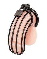 Blue Line - Prisoner Stainless Steel Chastity Cage (Black) – product view 2
