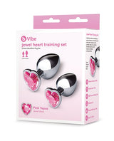 B-Vibe - Jewel Heart Metal Anal Plug Training Set (Silver) – product image