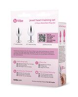 B-Vibe - Jewel Heart Metal Anal Plug Training Set (Silver) – product view 6