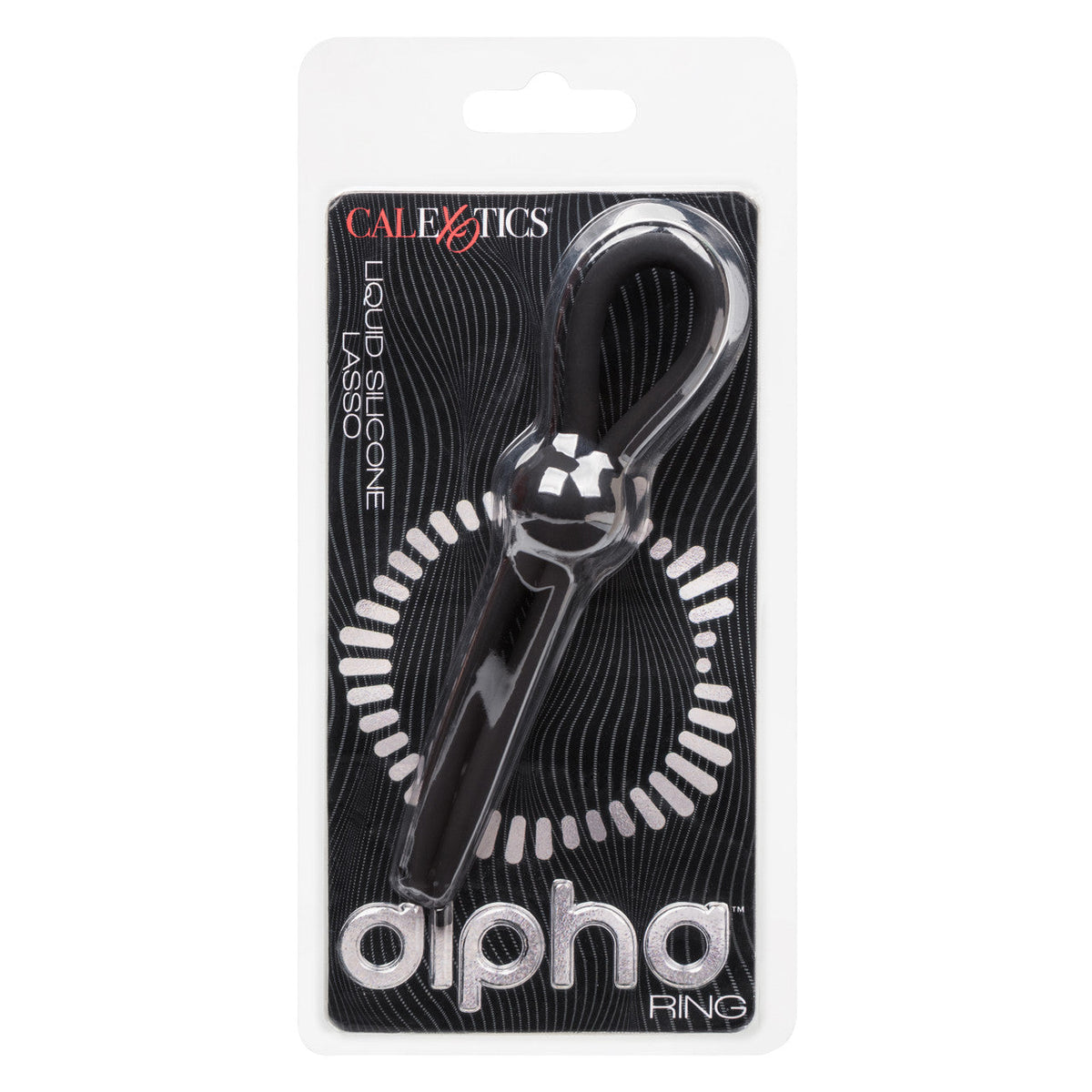 CalExotics - Alpha Liquid Silicone Adjustable Lasso Cock Ring (Black) – product view 3