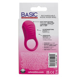 CalExotics - Basic Essentials Rechargeable Ridge Rider Cock Ring (Pink) – product view 5