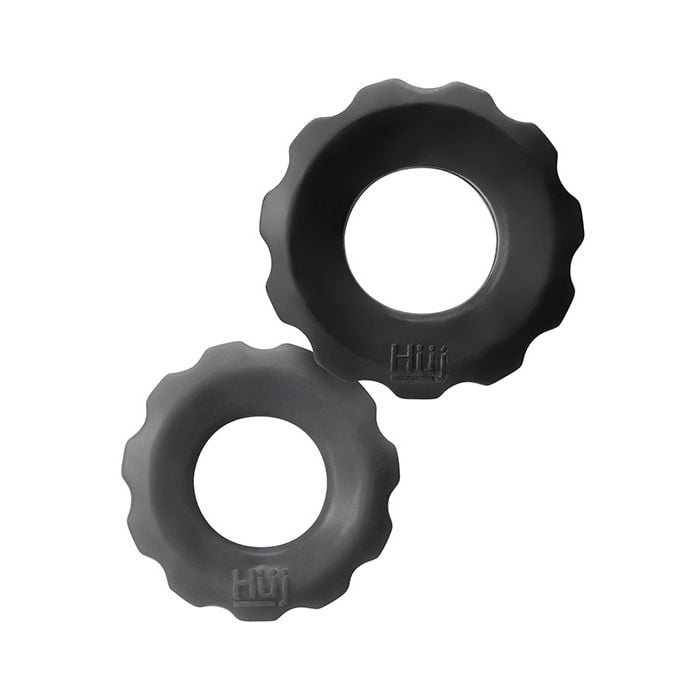 Hunky Junk - Cog Textured Cock Ring Set in Two Sizes – product view 2