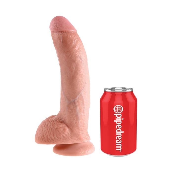 Pipedream - King Cock Realistic Suction Cup Dildo with Balls (Beige) – product view 3