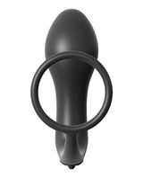 Pipedream - Anal Fantasy Ass-Gasm Vibrating Silicone Cock Ring & Anal Plug (Black) – product view 4