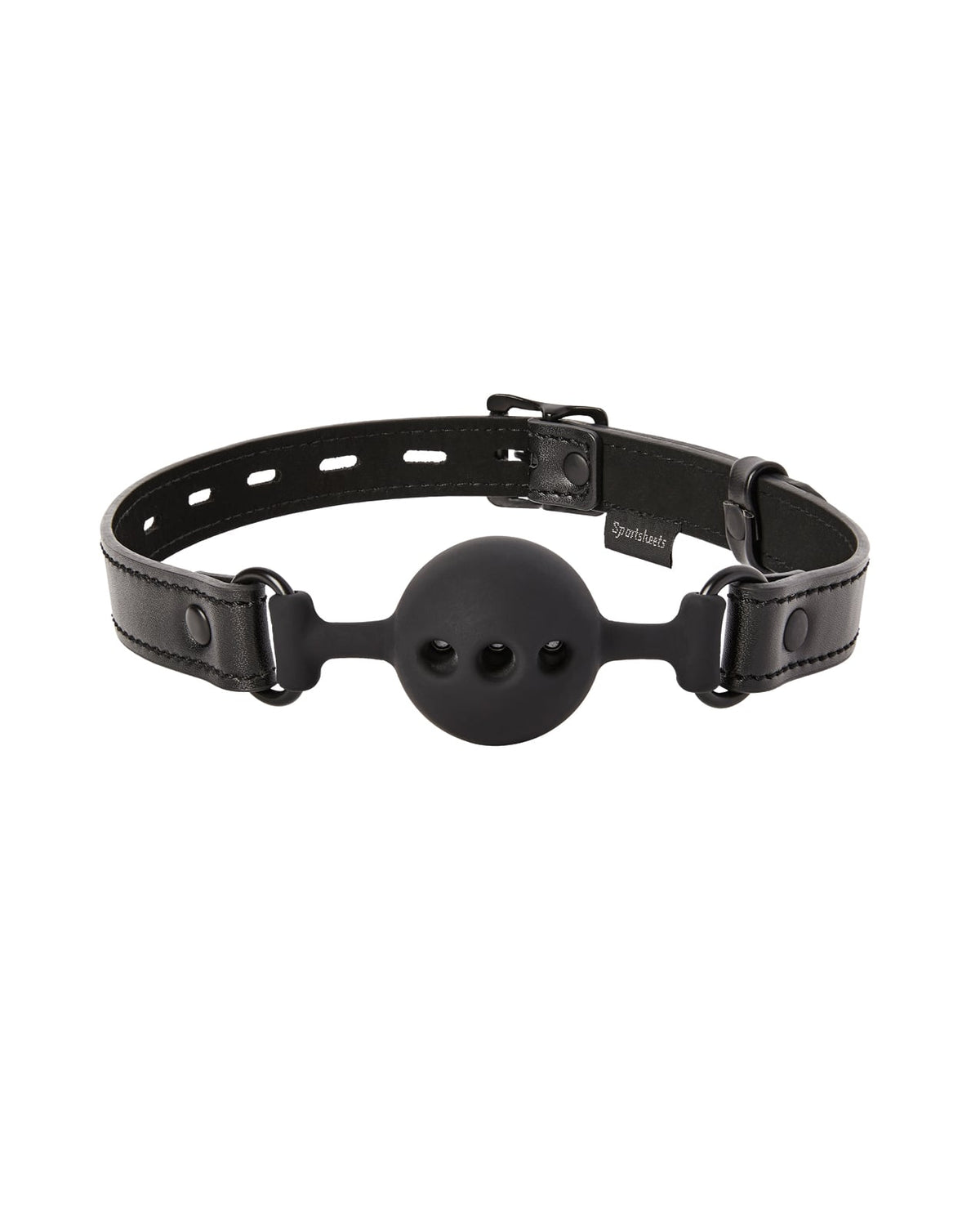 Sportsheets - Saffron Breathable Silicone Ball Gag (Black) – product view 2
