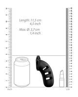 Shots - ManCage Model 21 Silicone Chastity Cage (Black) – product view 4
