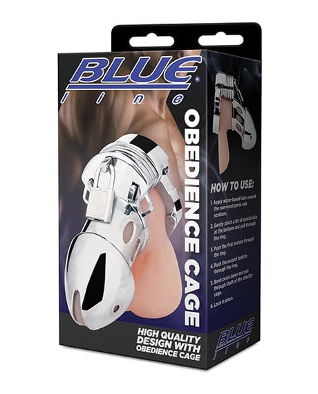 Blue Line - Obedience Metal Chastity Cage (Silver) BL1016 CherryAffairs