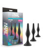 Blush Novelties - Anal Adventures Platinum Beginner Anal Plug Kit (Black) BN1189 CherryAffairs
