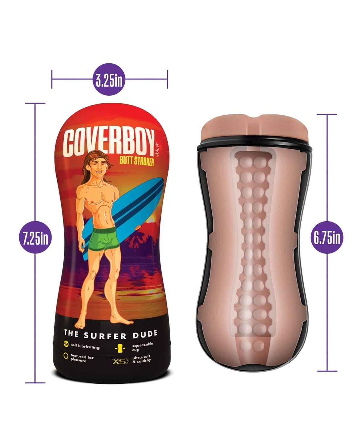 Blush Novelties - Coverboy The Surfer Dude Realistic Male Masturbator (Beige) BN1190 CherryAffairs